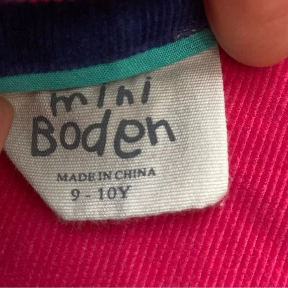 Mini Boden hot pink Corduroy dress 9-10 - Picture 3 of 3